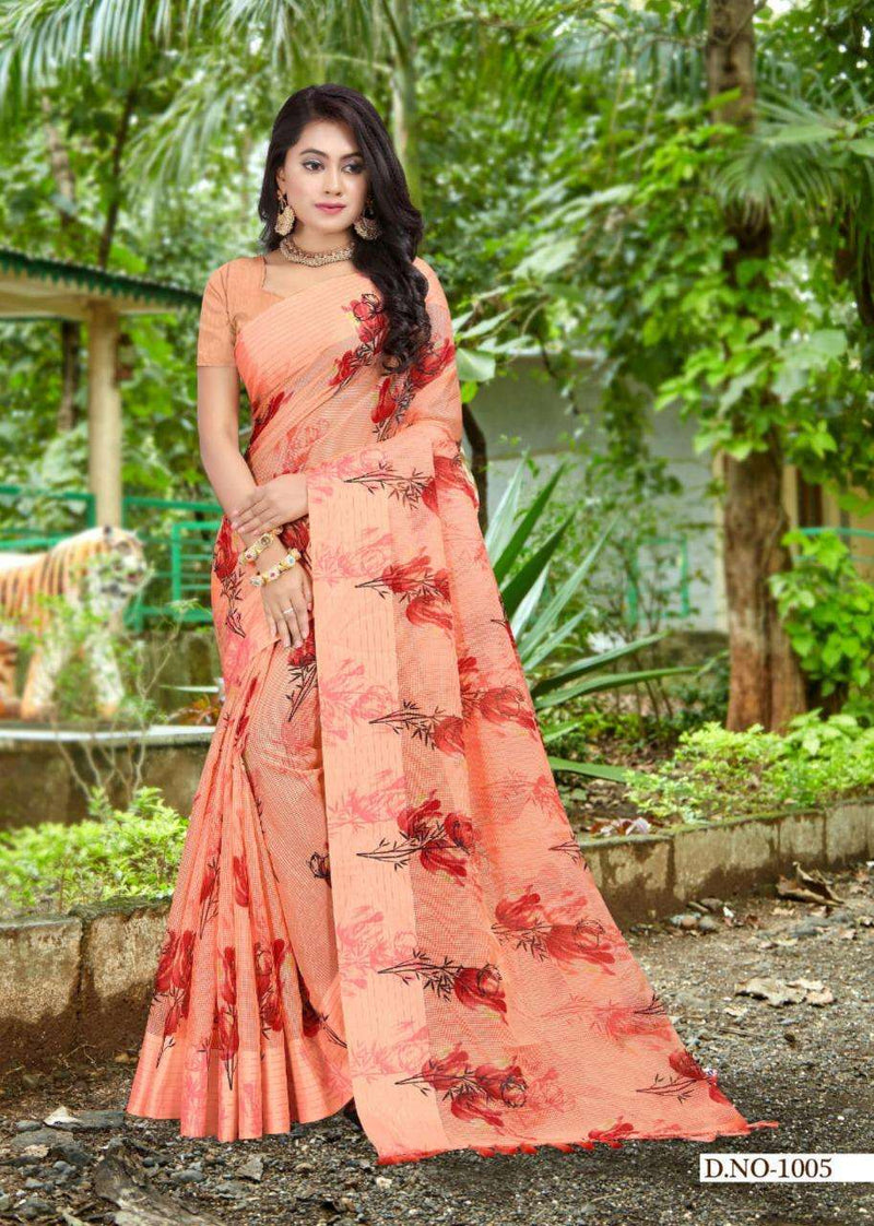 Mansarover Fashion Sawarnika Varni Chex Printed Daily Wear Saree