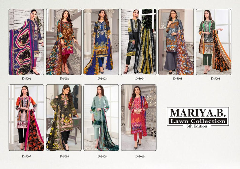 Mariya B Lawn Collection Vol 5 Pure Cotton Karachi Print Casual Wear Salwar Kameez