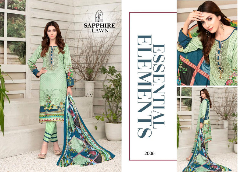 Mariya B Lawn Sapphire Lawn Vol 2 Pure Lawn Printed Attractive Look Salwar Suit With Dupatta