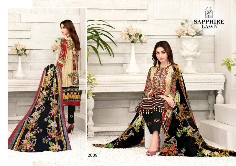 Mariya B Lawn Sapphire Lawn Vol 2 Pure Lawn Printed Attractive Look Salwar Suit With Dupatta