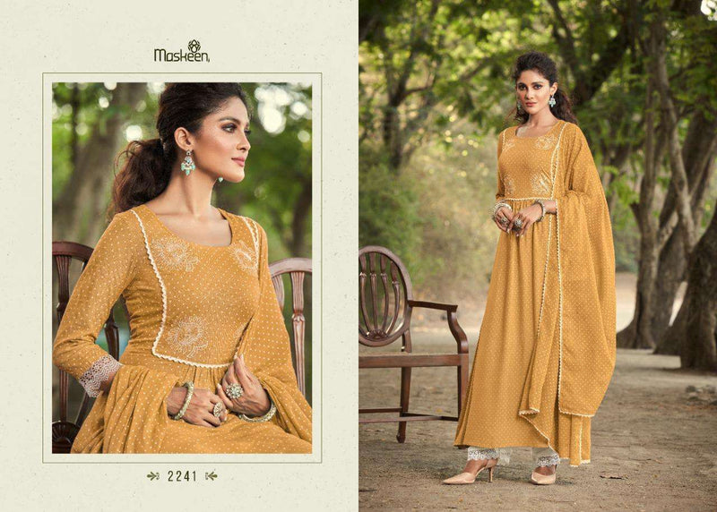 Maskeen Zeenat Pure Rayon Embroidery Kurti With Plazzo Dupatta