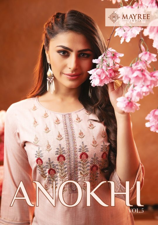 Mayree India Anokhi Vol 5 Rayon With Embroidery Work Stylish Regular Wear Kurti With Pant