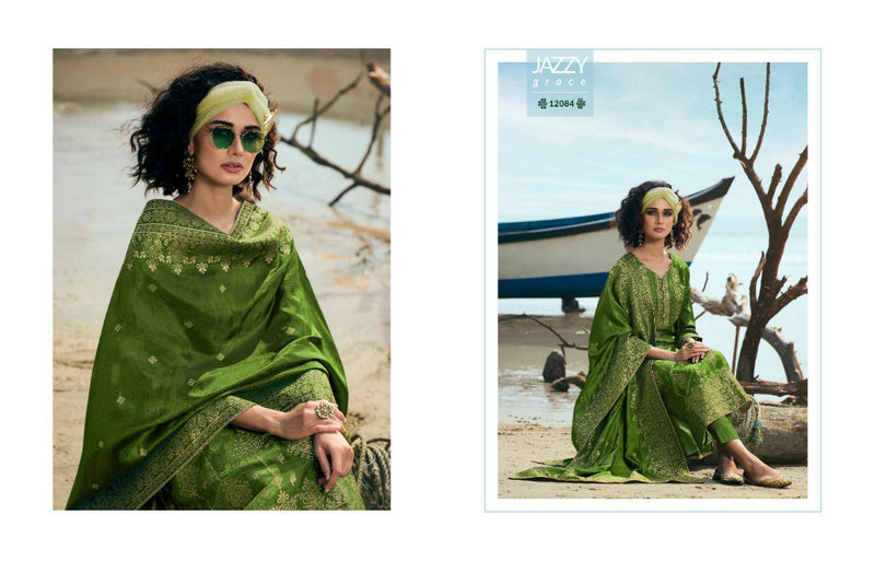 Meera Trendz Zisa Traditional Dola Jaccquard With Embroidery Work Designer Pakistani Salwar Kameez