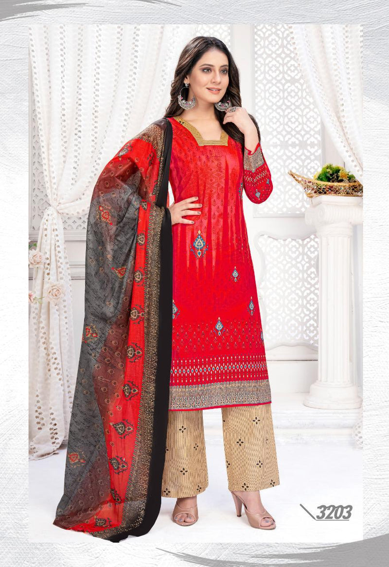 Meera Vol 32 By Cotton Pluse Fancy Printed Regular Wear Stylish Patiyala Type Salwar Suits