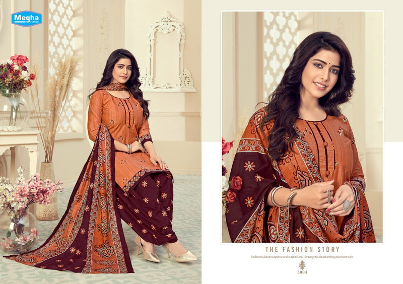 Megha Textile Rang Resham Vol 3 Pure Cotton Patiyala Style Dress Material