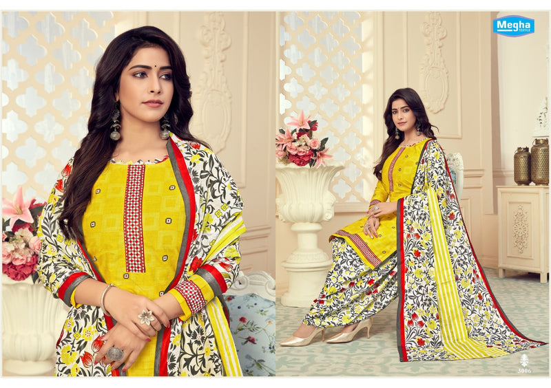 Megha Textile Rang Resham Vol 3 Pure Cotton Patiyala Style Dress Material