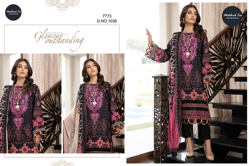 Mehboob Tex Chrizma Vol 1 Pure Cotton With Embroidery Work Pakistani Suit