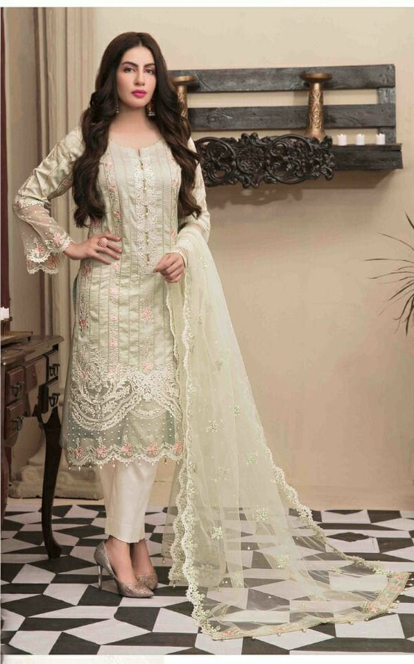 Mehboob Twinkle Vol 1 Cambric Cotton With Heavy Embroidery Work Suit
