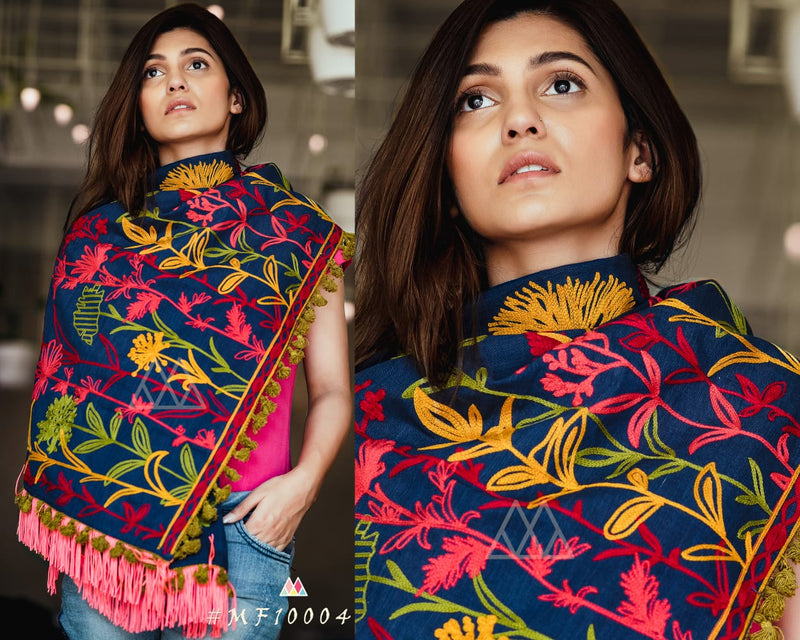 Mesmora Non Catelogue Khadi Warm Woollen Embroidery Work Salwar Suit