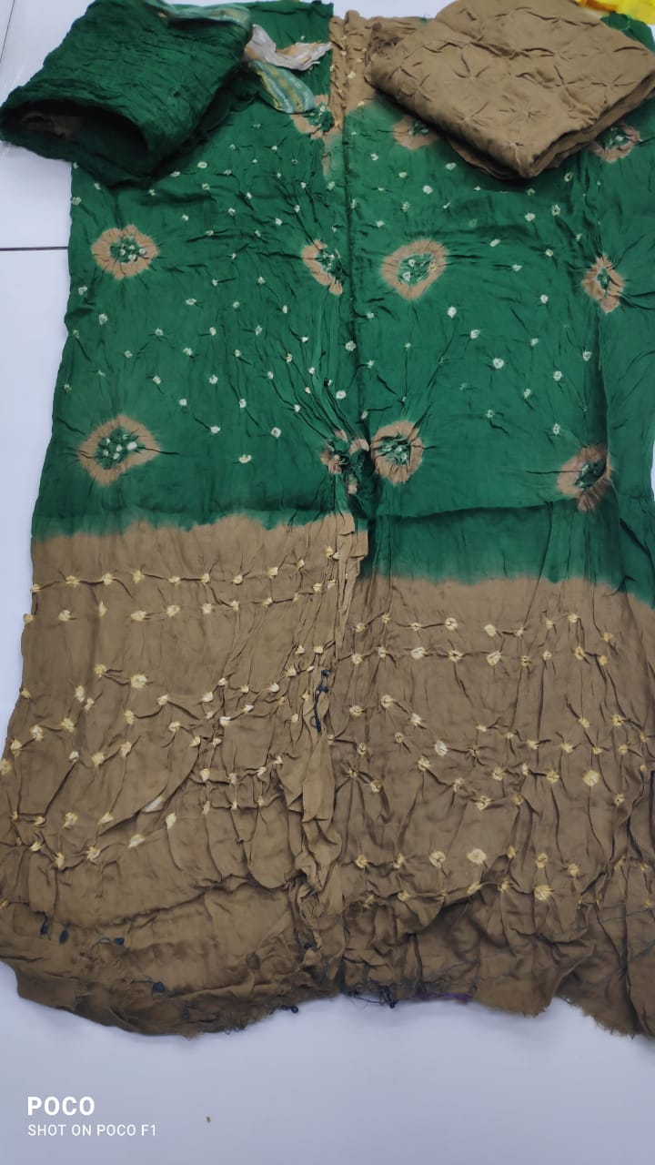 Mf Creation Bandhej Suit Pure Cotton Bandhani Style Material Fancy Regular Wear Salwar Suits