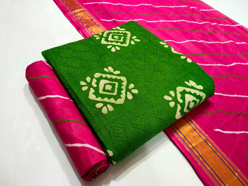 Mf Creation Batik Special Satin Bandhni Printed Exclusive Regular Wear Patiyala Dress Material Salwar Suits