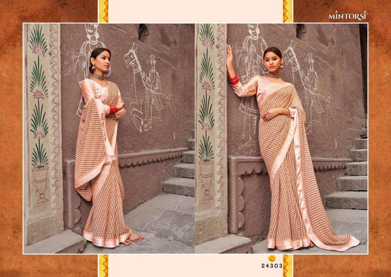 Mintorsi Aadhyatmik Weightless With Fancy Lace Printed Designer Regular Look Saree