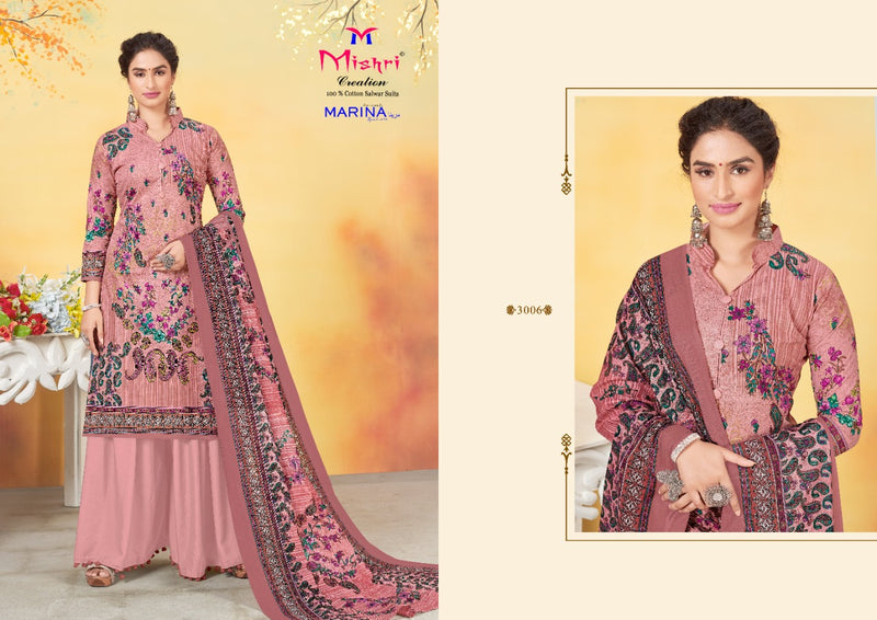 Mishri Creation Marina Vol 3 Pure Cotton With Printed Exclusive Look Salwar Suits