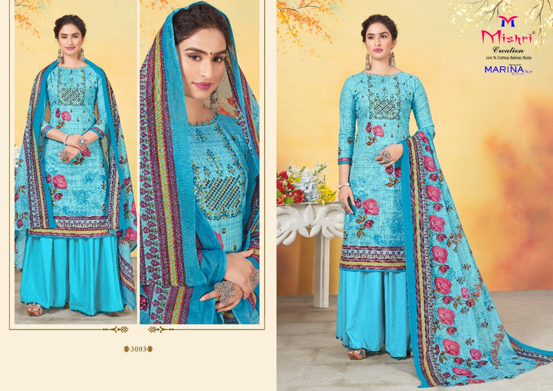 Mishri Creation Marina Vol 3 Pure Cotton With Printed Exclusive Look Salwar Suits
