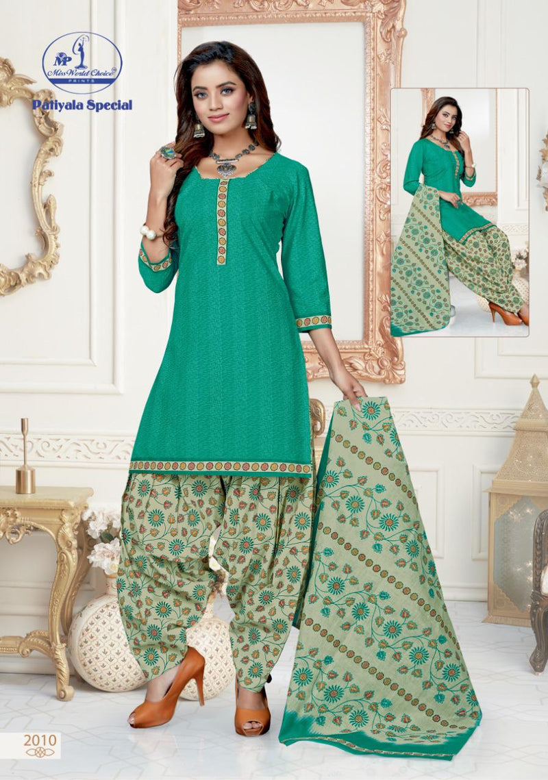 Miss World Patiyala Special Vol 6 Pure Cotton With Printed Exclusive Patiyala Style Salwar Suits With Dupatta