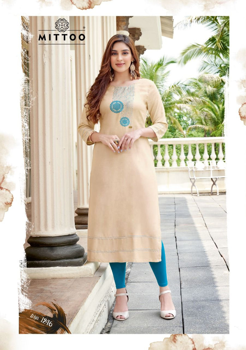Mitto Fashion Palak Vol 28 Heavy Rayon Designer Kurti