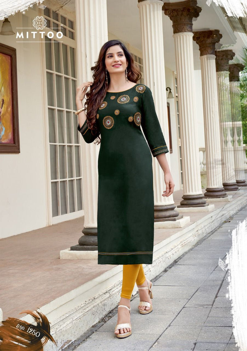 Mitto Fashion Palak Vol 28 Heavy Rayon Designer Kurti