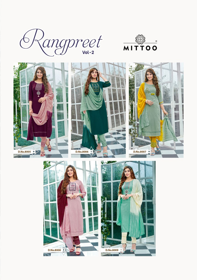 Mitto Fashion Rangpreet Vol 2 Rayon Print  Fency Designer Kurti