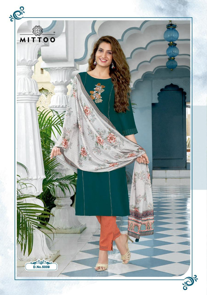 Mitto Noor Vol 2 Nylone Viscose Silk Embroidery Work Kurti