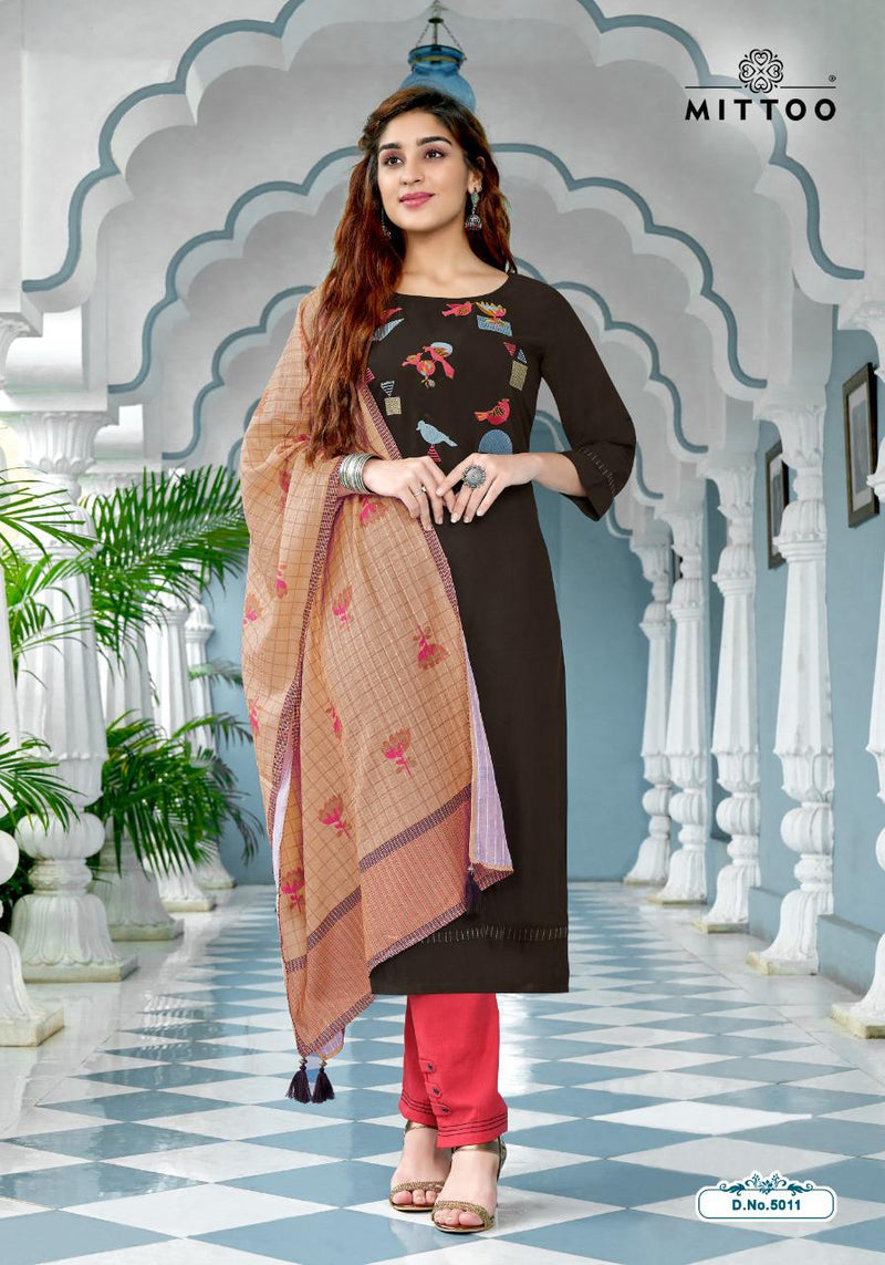 Mitto Noor Vol 2 Nylone Viscose Silk Embroidery Work Kurti