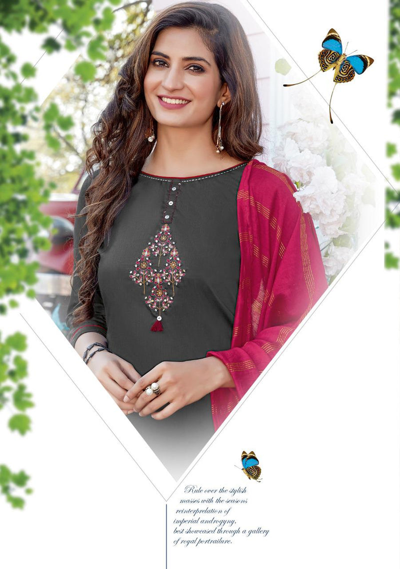 Mittoo Mahendi Vol 3 Chinon With Handwork And Embroidery Work Exclusive Casual Wear Readymade Kurtis