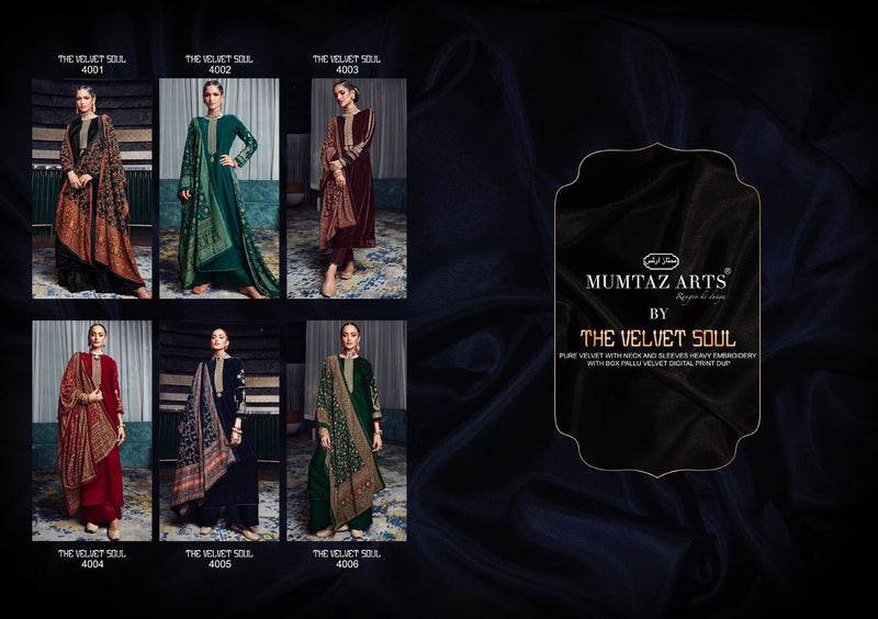 Mumtaz Art The Velvet Soul Vol 4 Superior Quality With Heavy Coding Embroidery Neck