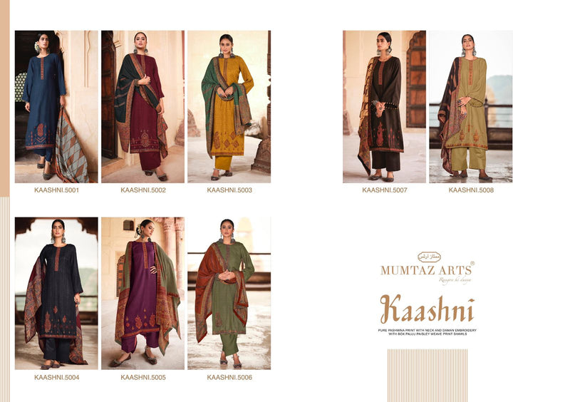Mumtaz Arts Kaashni Pure Pashmina Prin Designer Wear Salwar Kameez