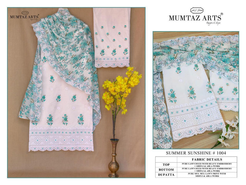Mumtaz Arts Summer Shine Vol 1 Pure Lawn Embroidery Shifli Work Salwar Kameez