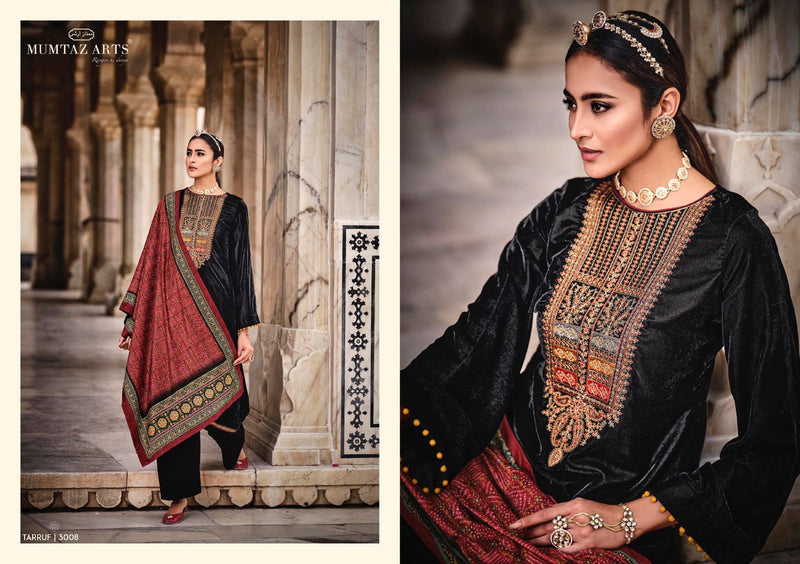 Mumtaz Arts Velvet Heavy Coding Embroidery Neck Daman Salwar Suit