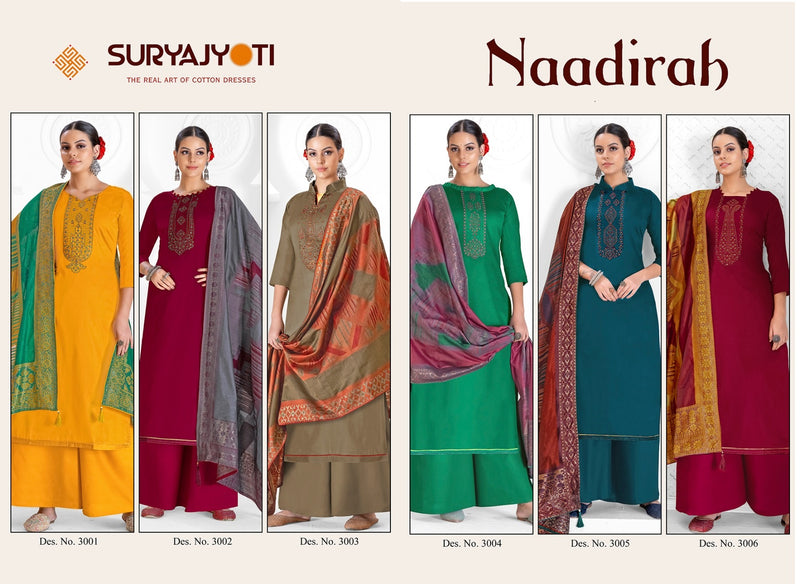 Suryajyoti Naadirah Vol 3 Jam Satin With Beautiful Work Stylish Designer Casual Look Salwar Kameez