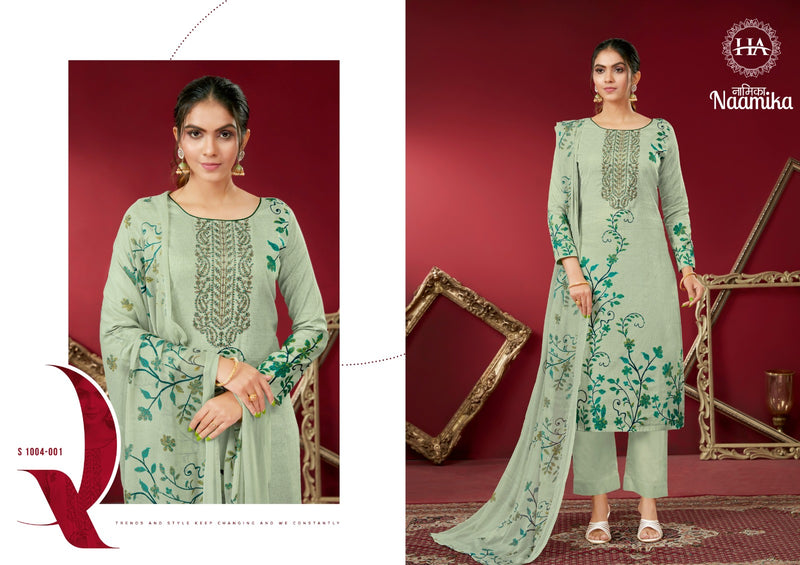 Harshit Fashion Hub Naamika Pure Jam Cotton Digital Print Fancy Embroidery Swarovski Diamond Work Fancy Designer Wear Salwar Suit