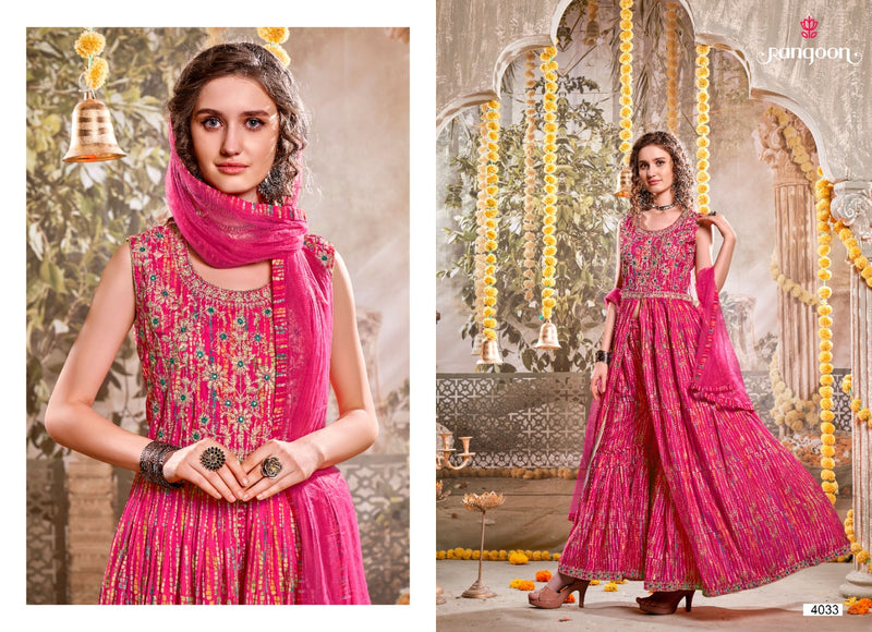 Rangoon Naari Silk With Fancy Embroidery Work Stylish Designer Beautiful Festive Wear Kurti