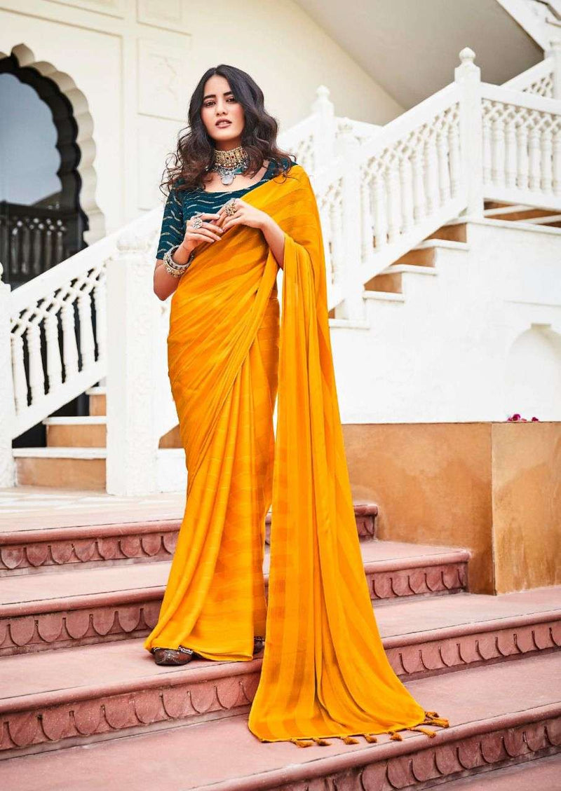 Kashvi Creation Naari Rainbow Jari Designer Fancy Party Wear Sarees