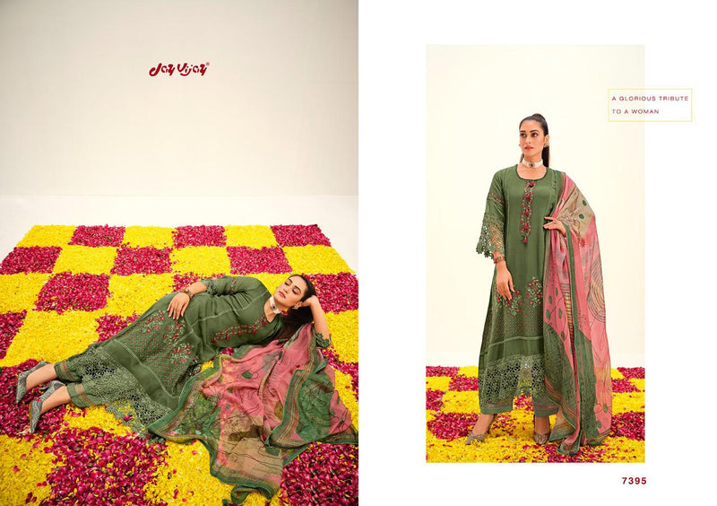 Jay Vijay Naazira Organza Fancy Embroidery Work Stylish Designer Festive Wear Salwar Kameez