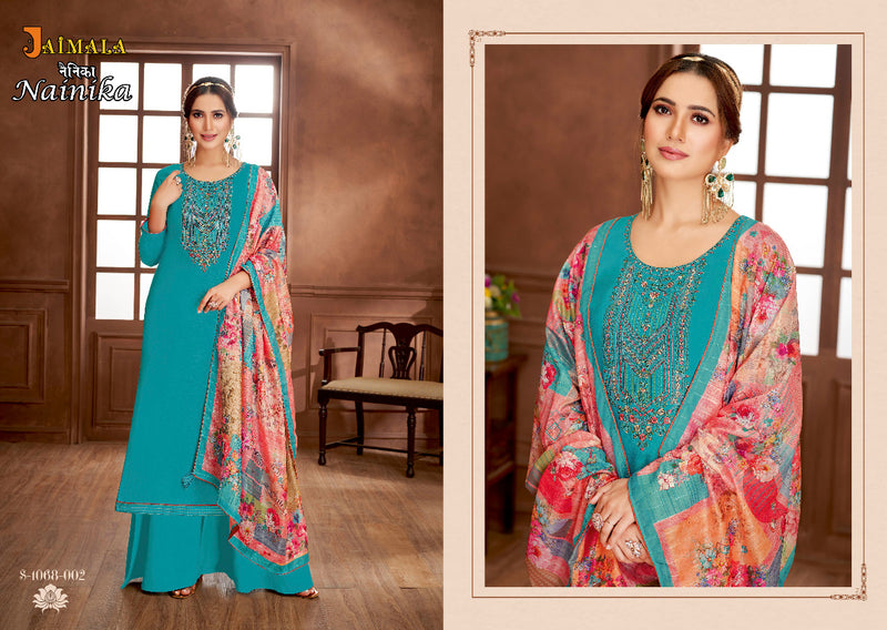 Alok Suit Nainika Jam Solid With Fancy Embroidery Work Stylish Designer Casual Look Salwar Suit