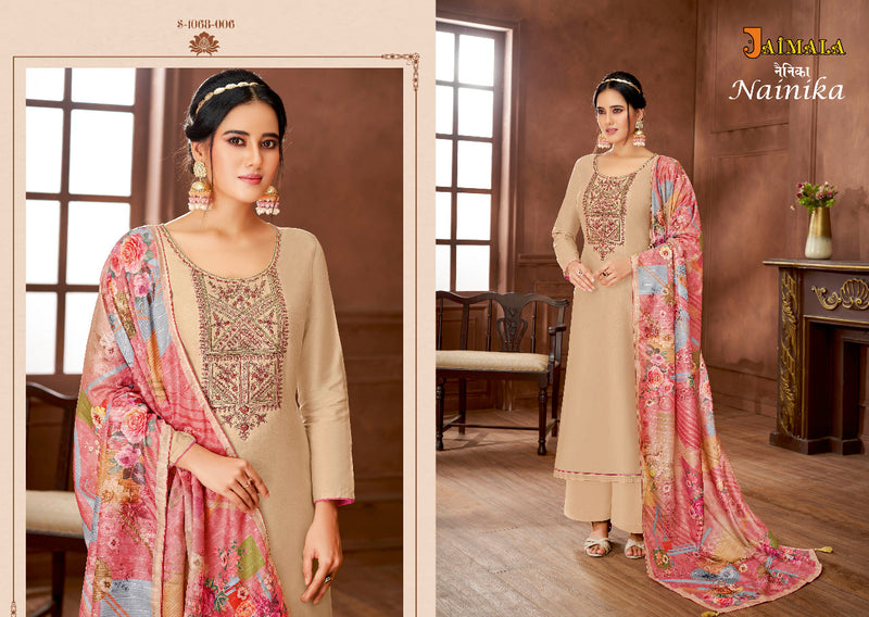 Alok Suit Nainika Jam Solid With Fancy Embroidery Work Stylish Designer Casual Look Salwar Suit