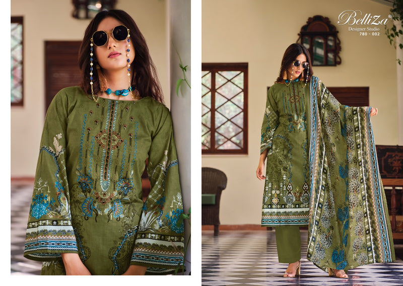 Belliza Designer Studio Naira Vol 5 Cotton Digital Prints Exclusive Self Embroidery Work Printed Fancy Salwar Suit