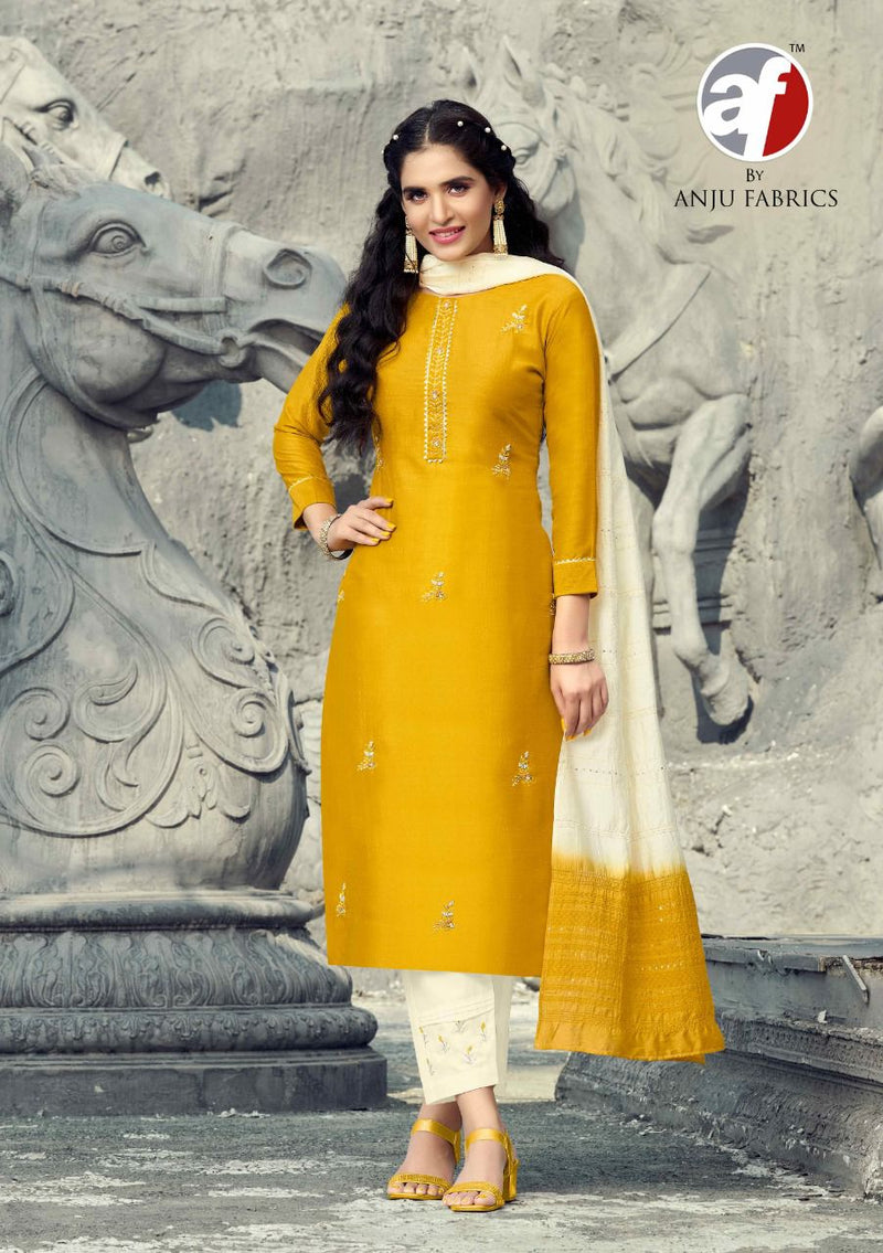 Anju Fabrics Nakhrali Vol 2 Bamber Silk Fancy Festive Wear Kurtis With Bottom