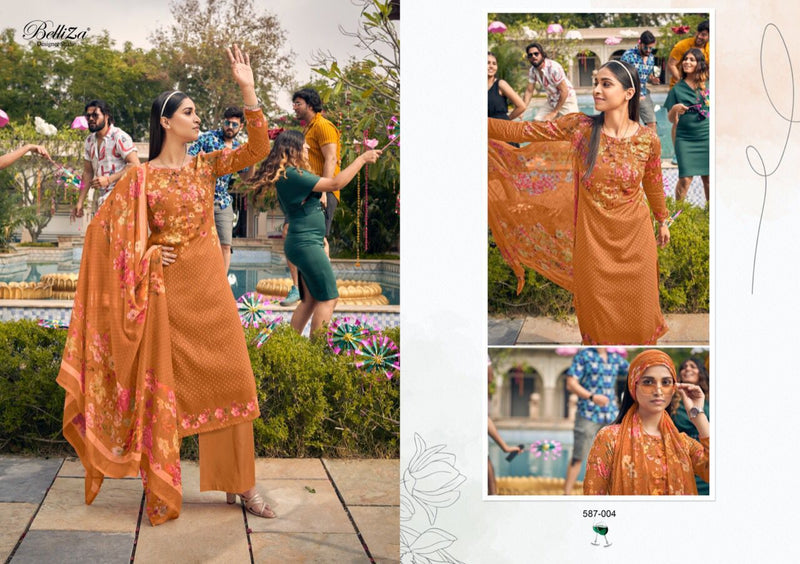 Belliza Designer Studio Namya Jam Cotton Printed Party Wear Salwar Kameez