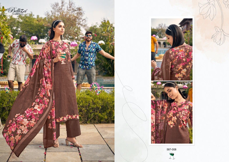 Belliza Designer Studio Namya Jam Cotton Printed Party Wear Salwar Kameez