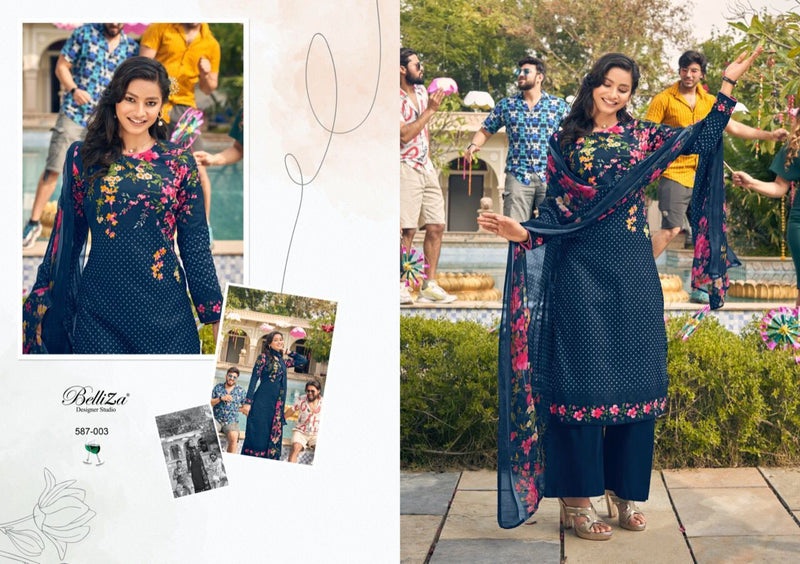 Belliza Designer Studio Namya Jam Cotton Printed Party Wear Salwar Kameez