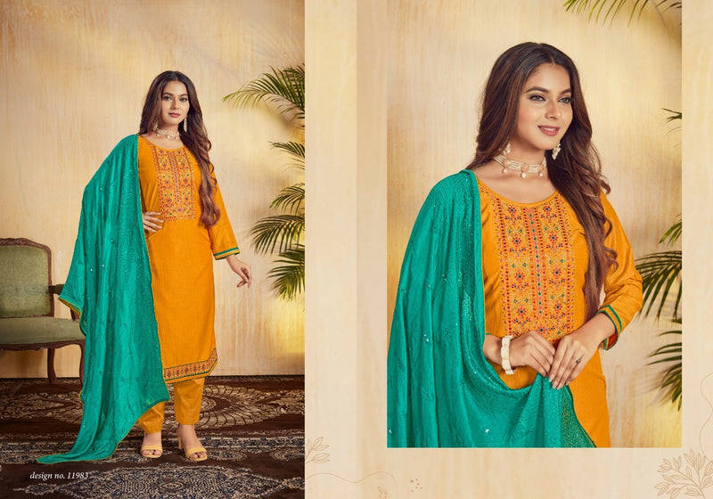 Panch Ratna Dno 11981 To 11985 Silk With Embroidery Party Wear Stylish Designer Salwar Suit