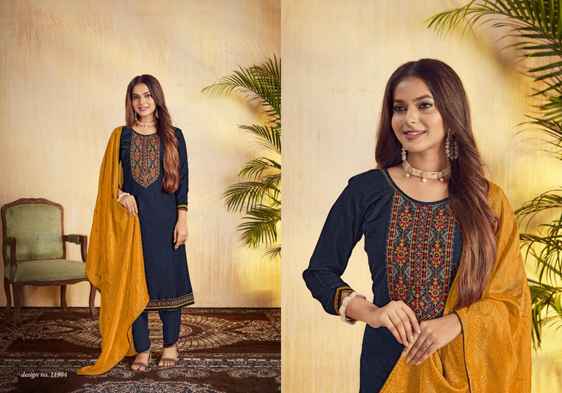 Panch Ratna Dno 11981 To 11985 Silk With Embroidery Party Wear Stylish Designer Salwar Suit