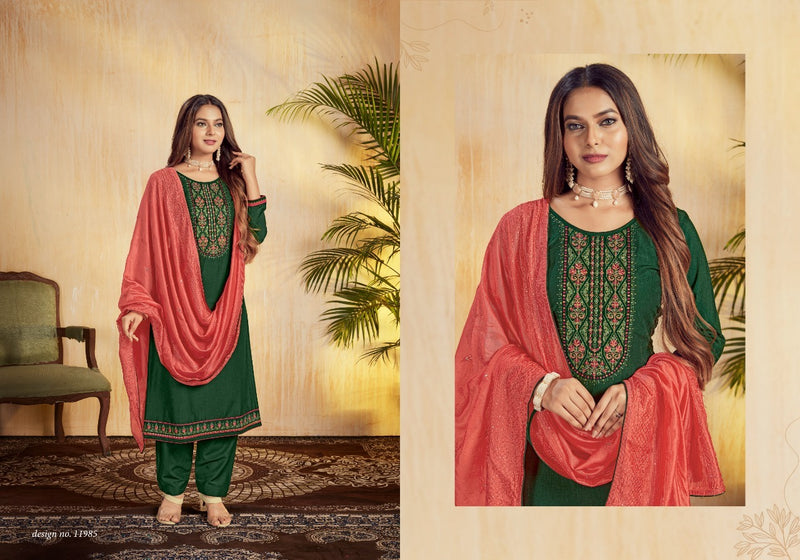Panch Ratna Dno 11981 To 11985 Silk With Embroidery Party Wear Stylish Designer Salwar Suit