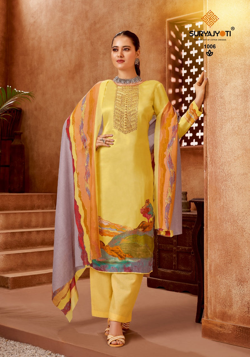 Surya Jyoti Nasreen Vol 1 Jam Satin With Printed Work Stylish Designer Party Wear Salwar Suit