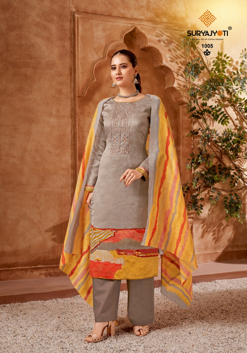 Surya Jyoti Nasreen Vol 1 Jam Satin With Printed Work Stylish Designer Party Wear Salwar Suit