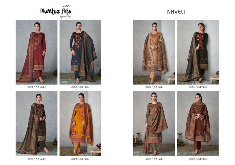 Mumtaz Arts Naveli Pure Viscose Jam Satin Heavy Embroidery Partywear Designer Salwar Kameez