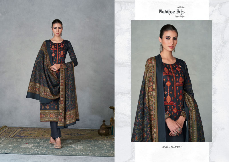 Mumtaz Arts Naveli Pure Viscose Jam Satin Heavy Embroidery Partywear Designer Salwar Kameez