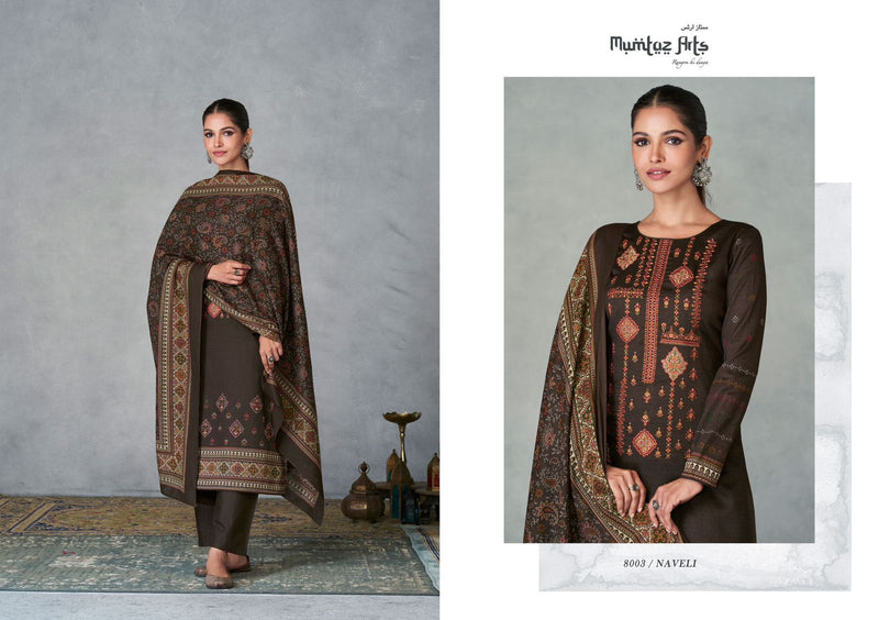 Mumtaz Arts Naveli Pure Viscose Jam Satin Heavy Embroidery Partywear Designer Salwar Kameez