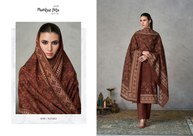 Mumtaz Arts Naveli Pure Viscose Jam Satin Heavy Embroidery Partywear Designer Salwar Kameez